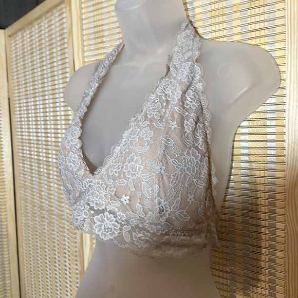 Gilly Hicks Beige/tan Lace Halter Top Bralette 2XL - Picture 4 of 16